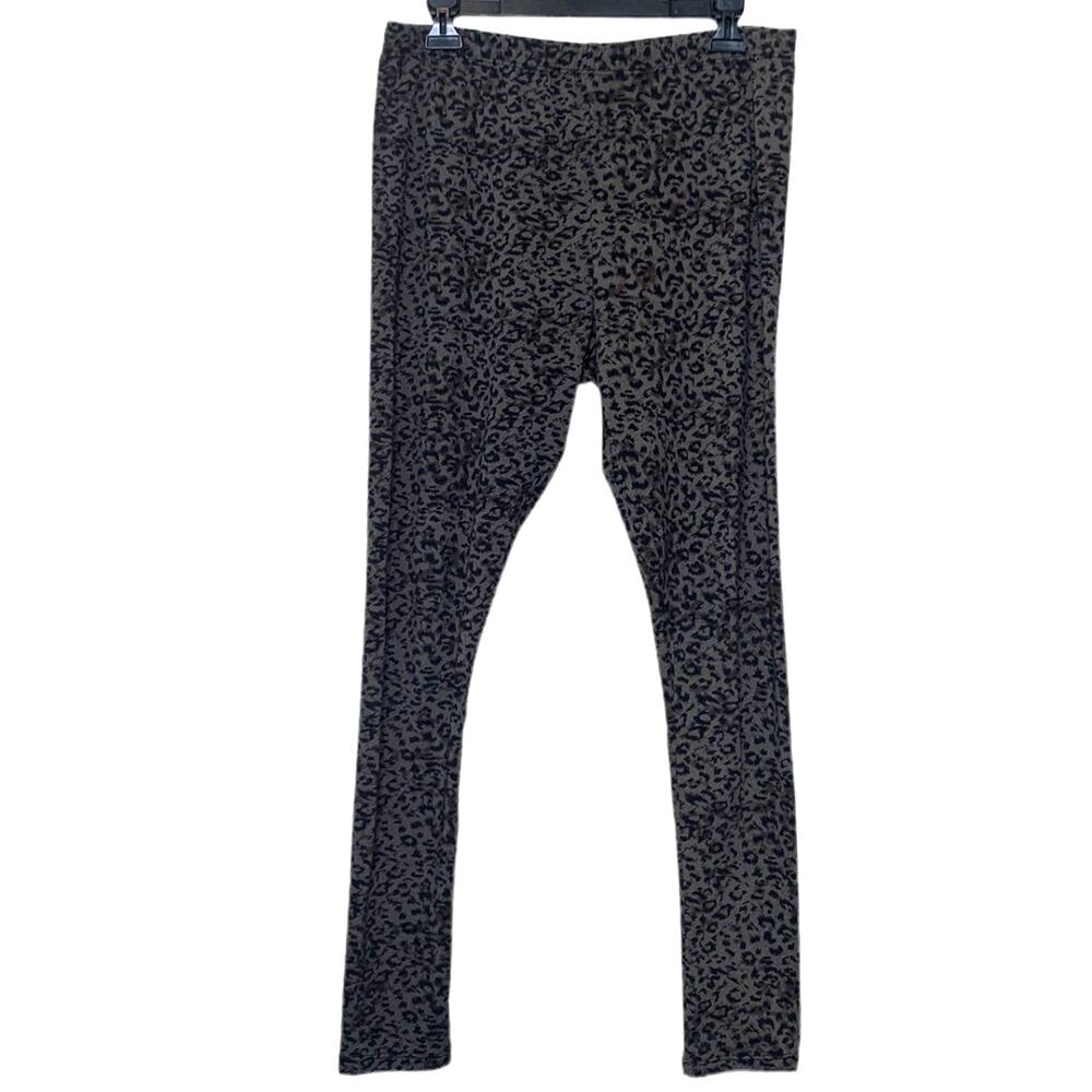 Studio brown black animal print leggings size L/XL